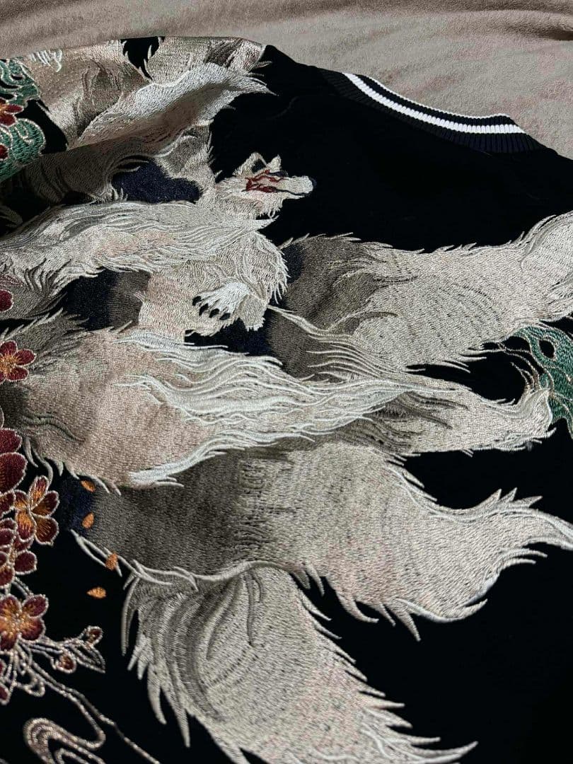 未使用 別珍 キツネ 桜 SKAJAN 日本 スカジャン unisex 美品 - メルカリ