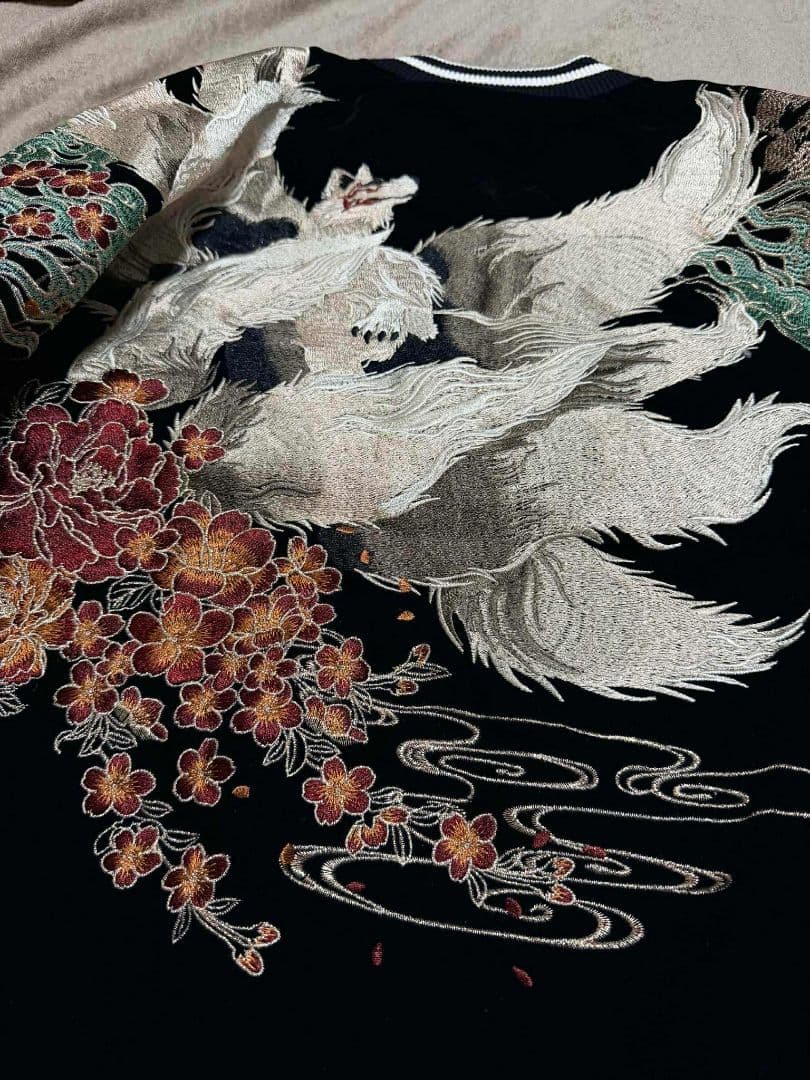 未使用 別珍 キツネ 桜 SKAJAN 日本 スカジャン unisex 美品 - メルカリ