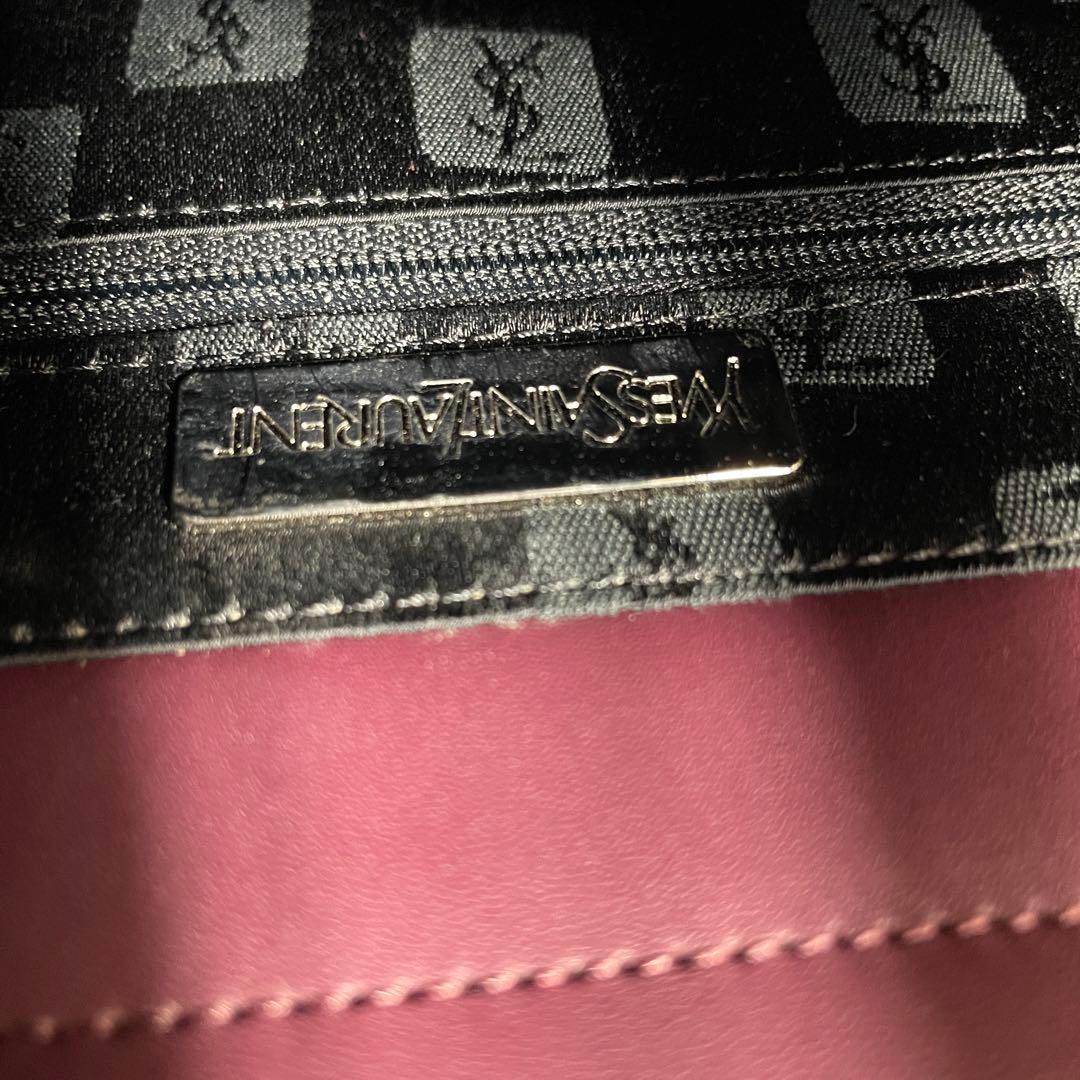 2512-15｜イヴサンローラン ハンドバッグ レザー スエード ボルドー