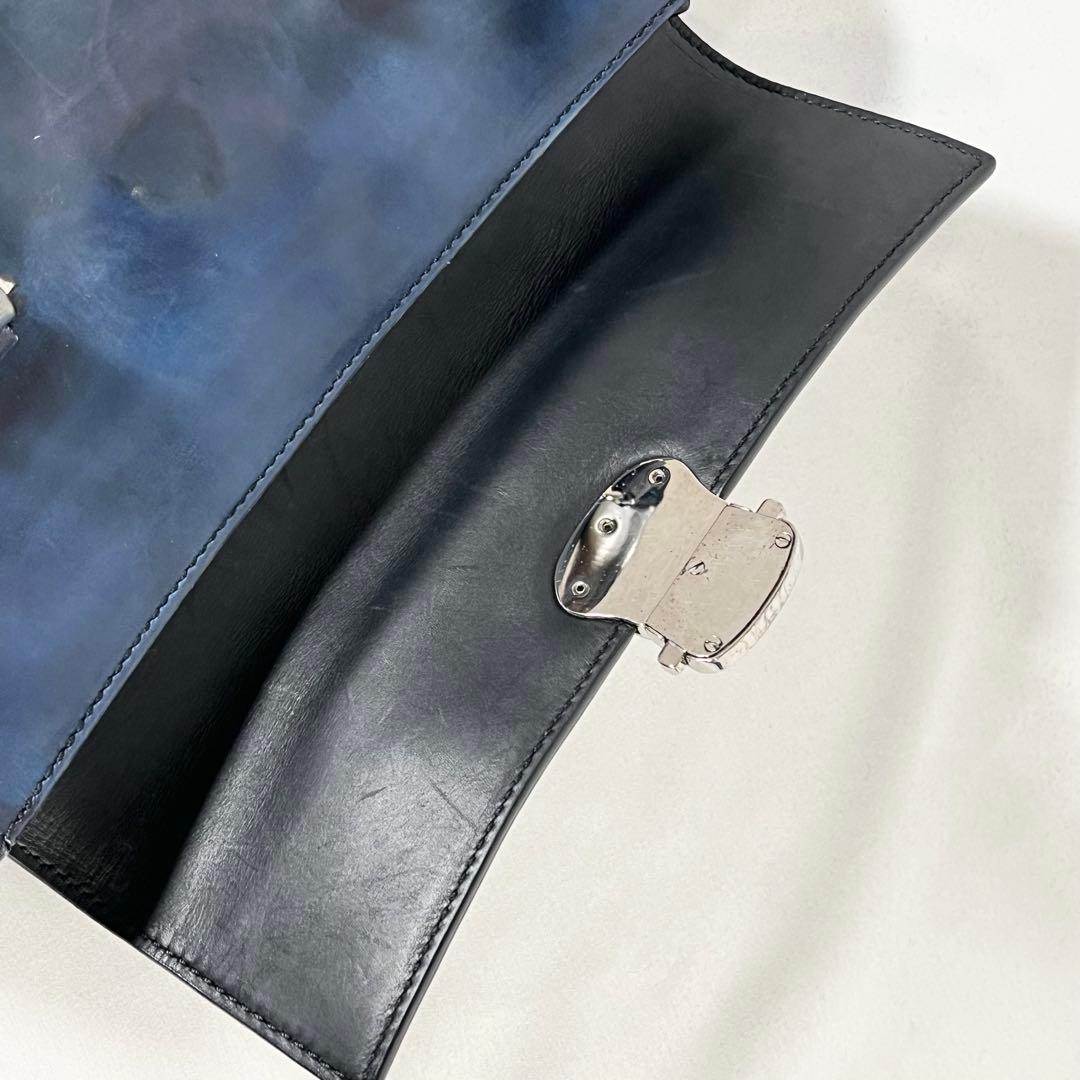 BERLUTI ベルルッティ エミーオガリバー 2WAY ハンドバッグ ブルー