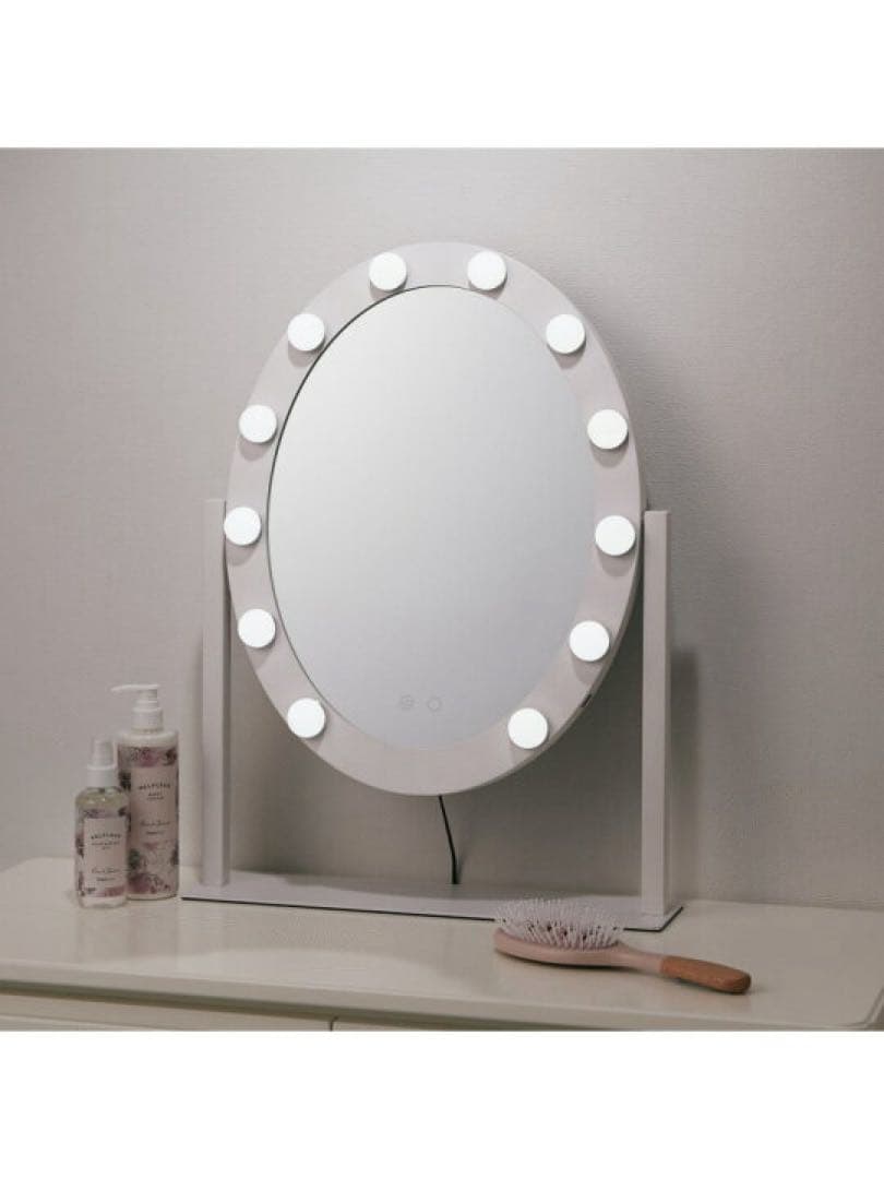 美品】Francfranc フッツェハリウッドミラーラウンドLホワイト - メルカリ