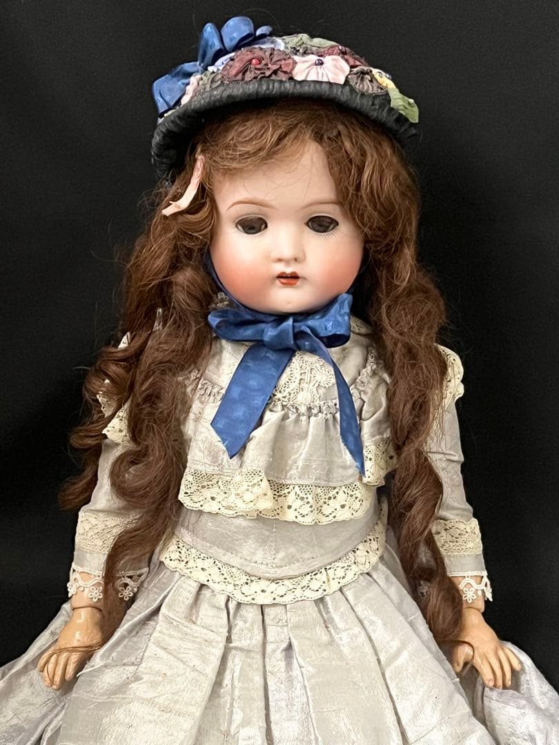 アンティーク ドイツ製 ビスクドール 55㎝ スリープアイ コン