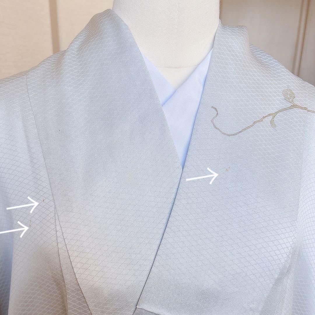 美品 訪問着 フルセット 本加賀友禅 裄66 葡萄 卒業式 入学式 M グレー