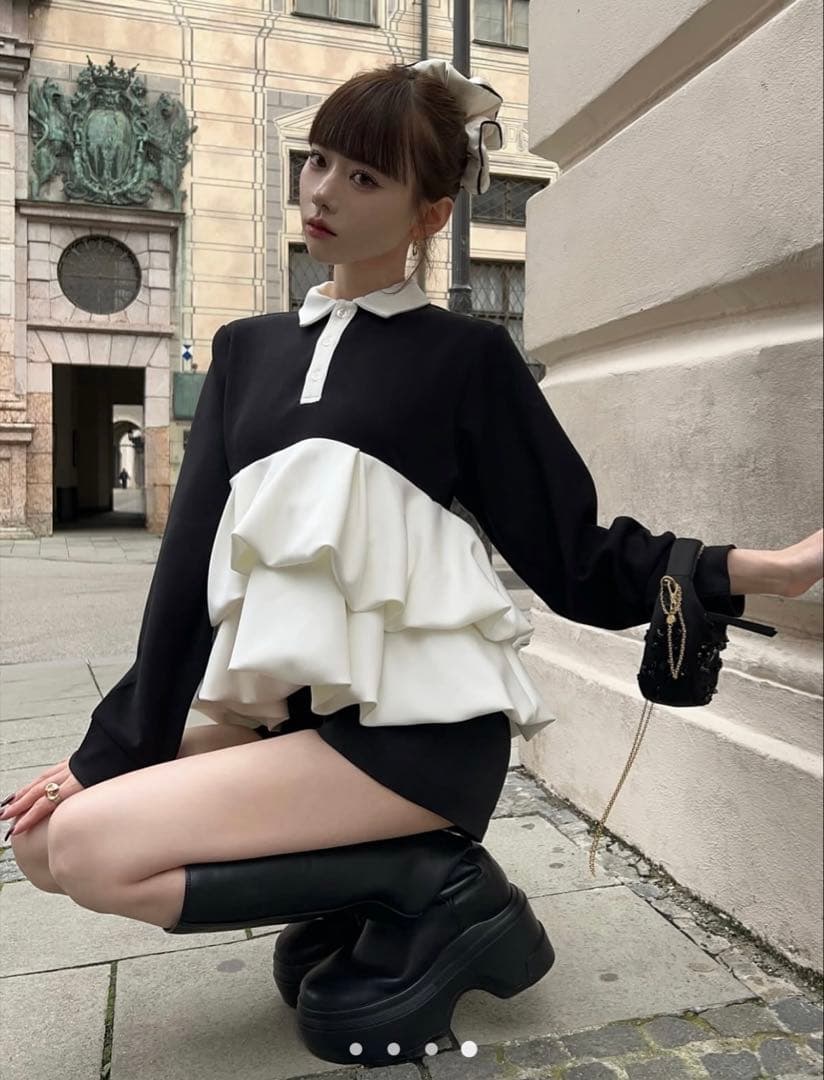 新品タグ付き】THE TOE Hydra Peplum tops S トップス