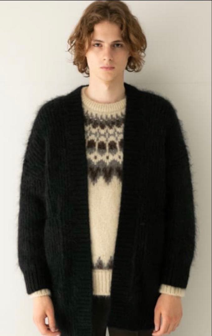 定価39600円 名作 BATONER ビッグ モヘア カーディガン バトナー