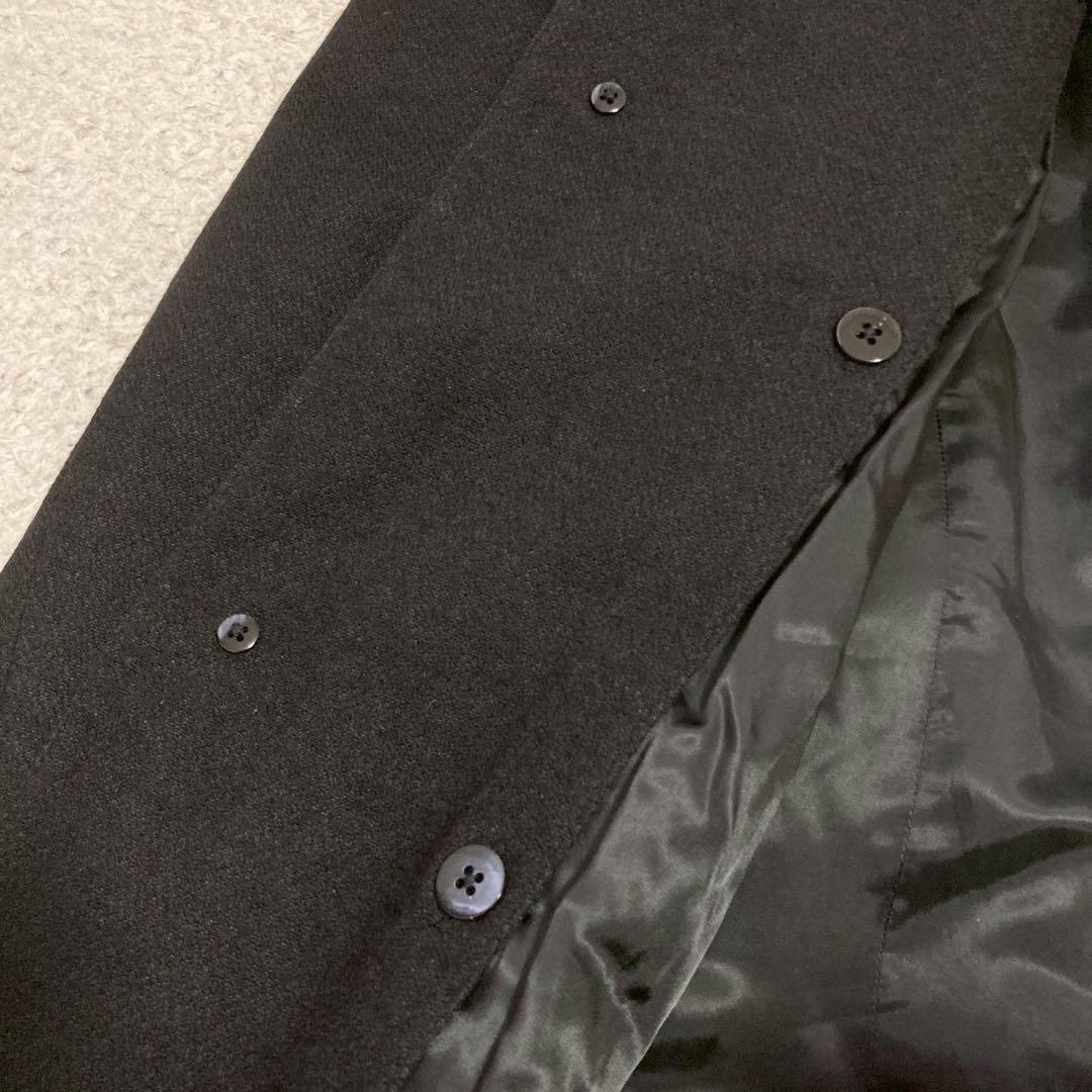 《美品》 TAKEO KIKUCHI ミドル丈コート ブラック L ビジネス