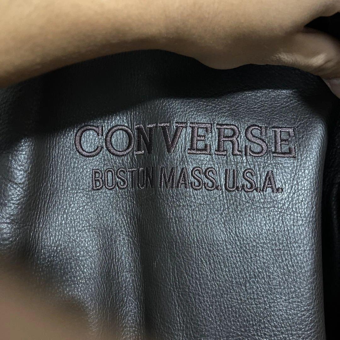 90s converse コンバース　革ジャン　ブラウン