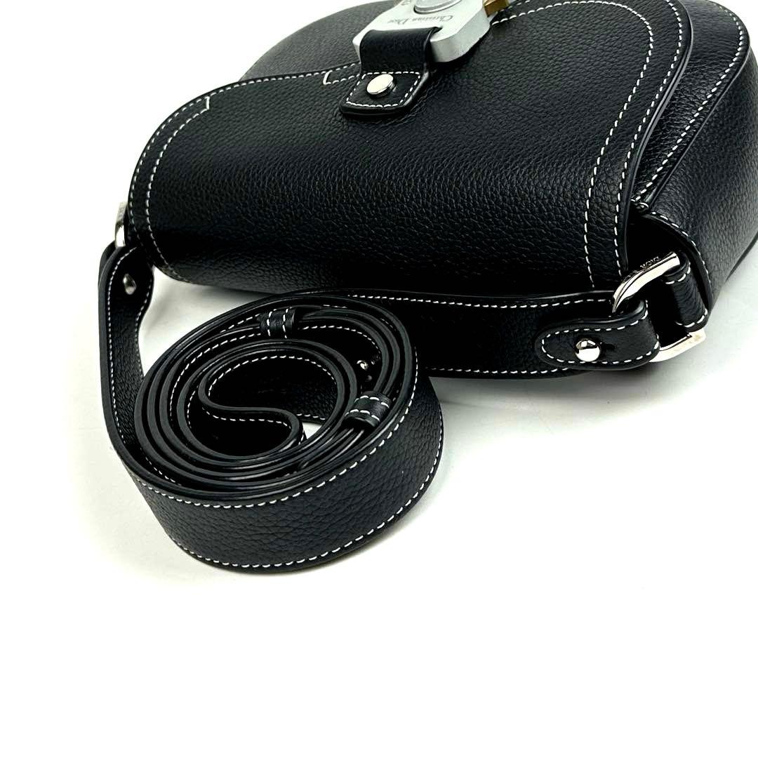 極美品■ディオール　サドル　ショルダーバッグ　メッセンジャー　ミニ　カーフレザー