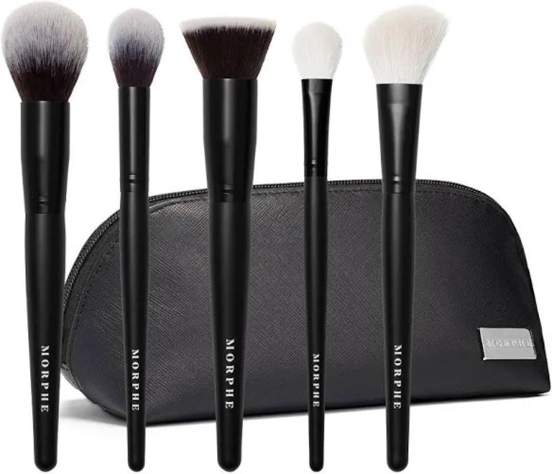 MORPHE フェイスブラシセット 5本 ポーチ付き Portrait Mode 5-Piece Face Brush Set – Morphe US