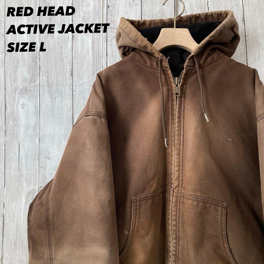 M*I様 RED HEADダック素材アクティブワークジャケット Lブラウン アメ