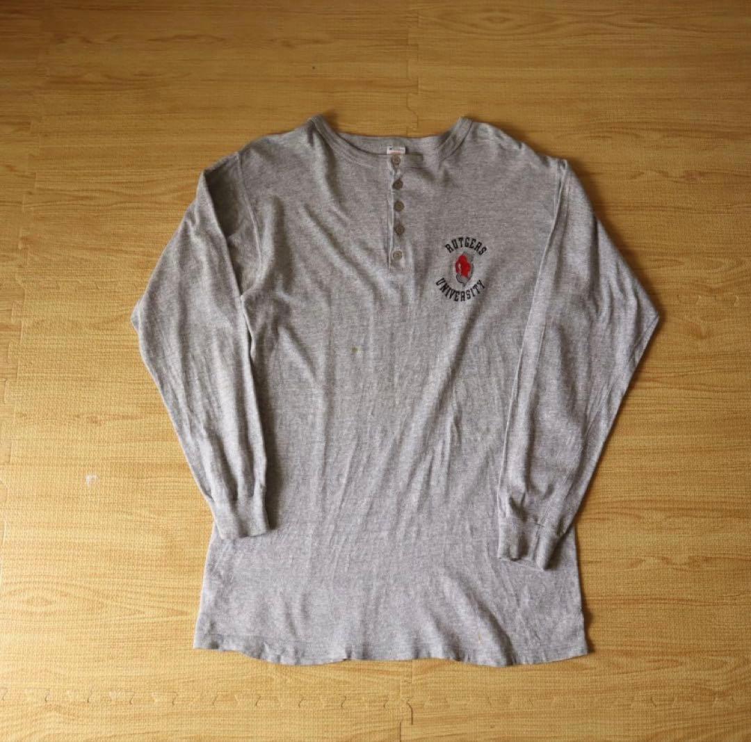 80's Champion トリコタグ ヘンリーネック Tシャツ L - メルカリ