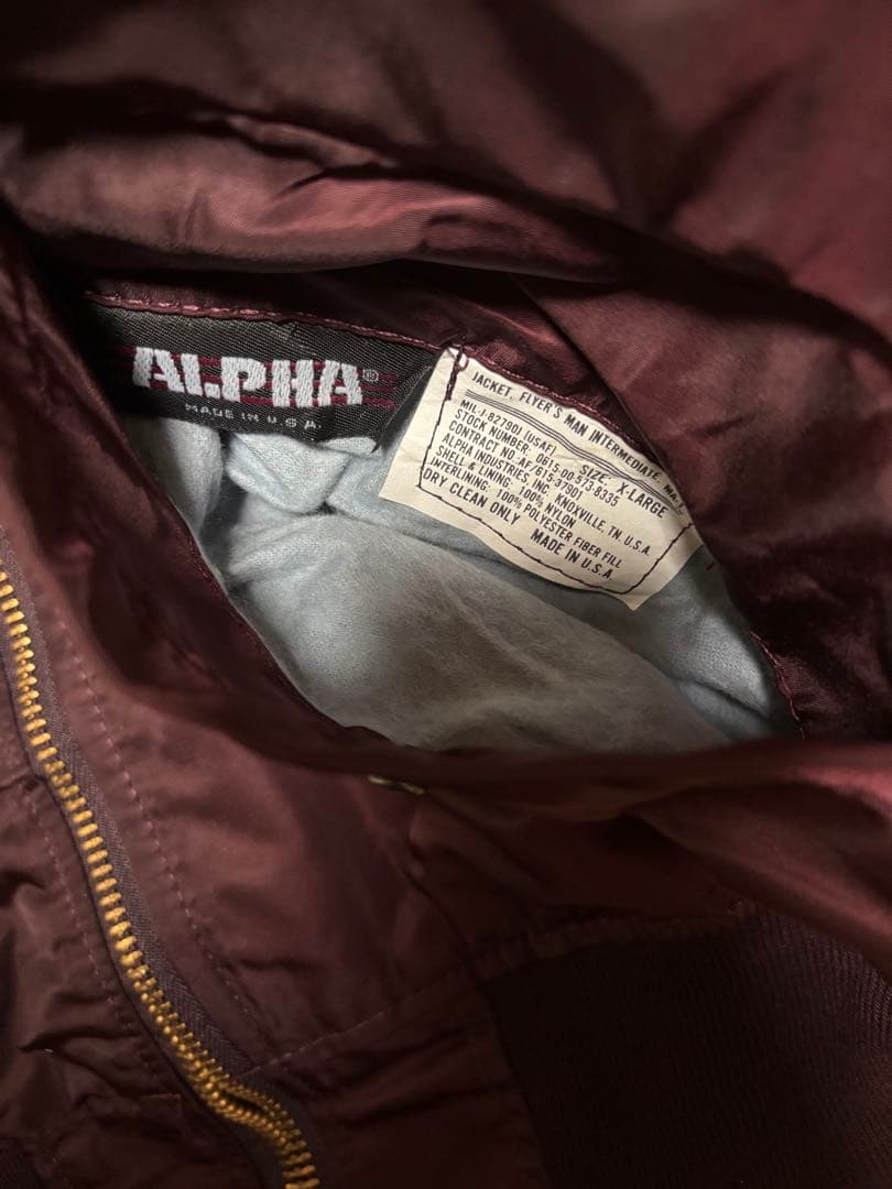 d*z様 《希少カラー》80s USA製 ALPHA MA-1 ヴィンテージ ボ