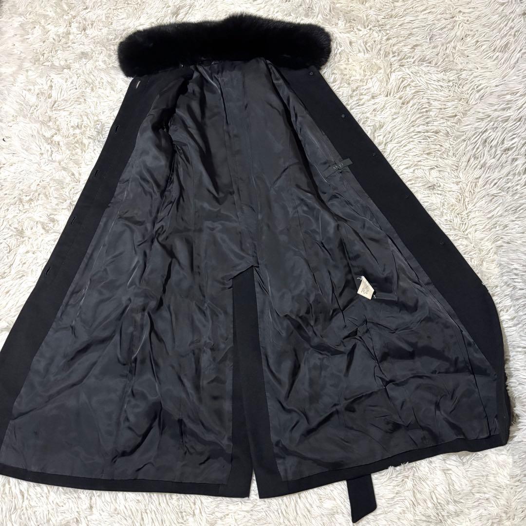 【美品】ANAYI アナイ カシミヤ100％ ロングコート フォックスファー