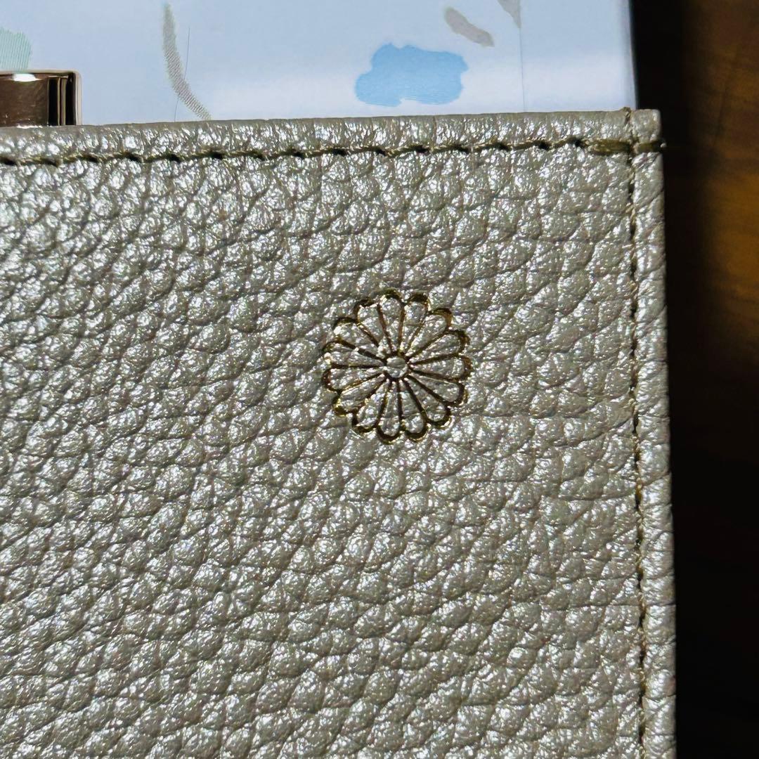 新品未使用》皇居限定がま口財布/シャンパンゴールド/菊の御紋/高級