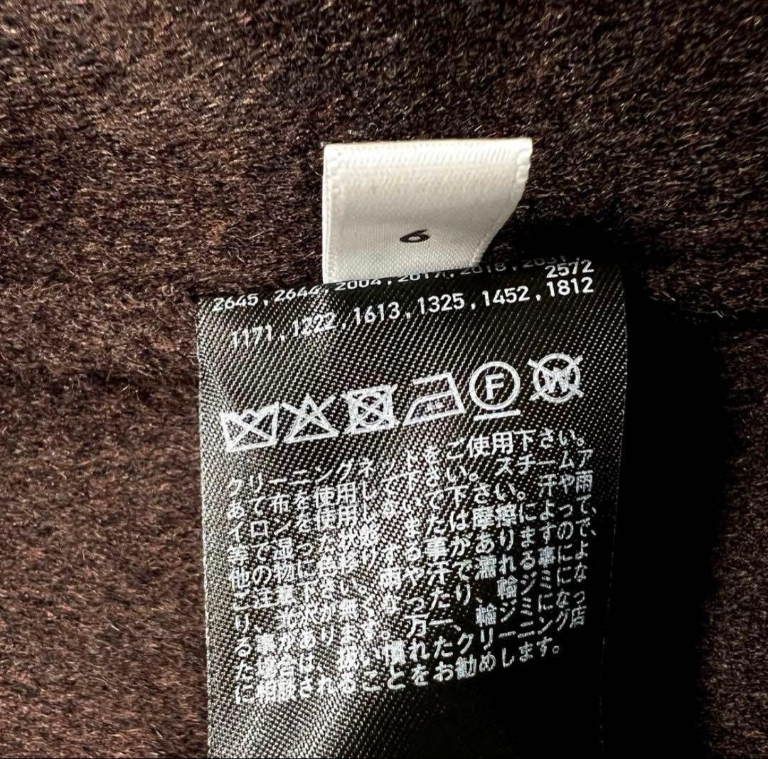 ＋J 　レディース　カシミヤ混　ベルテッドリバーコート　ブラウン　L 美品