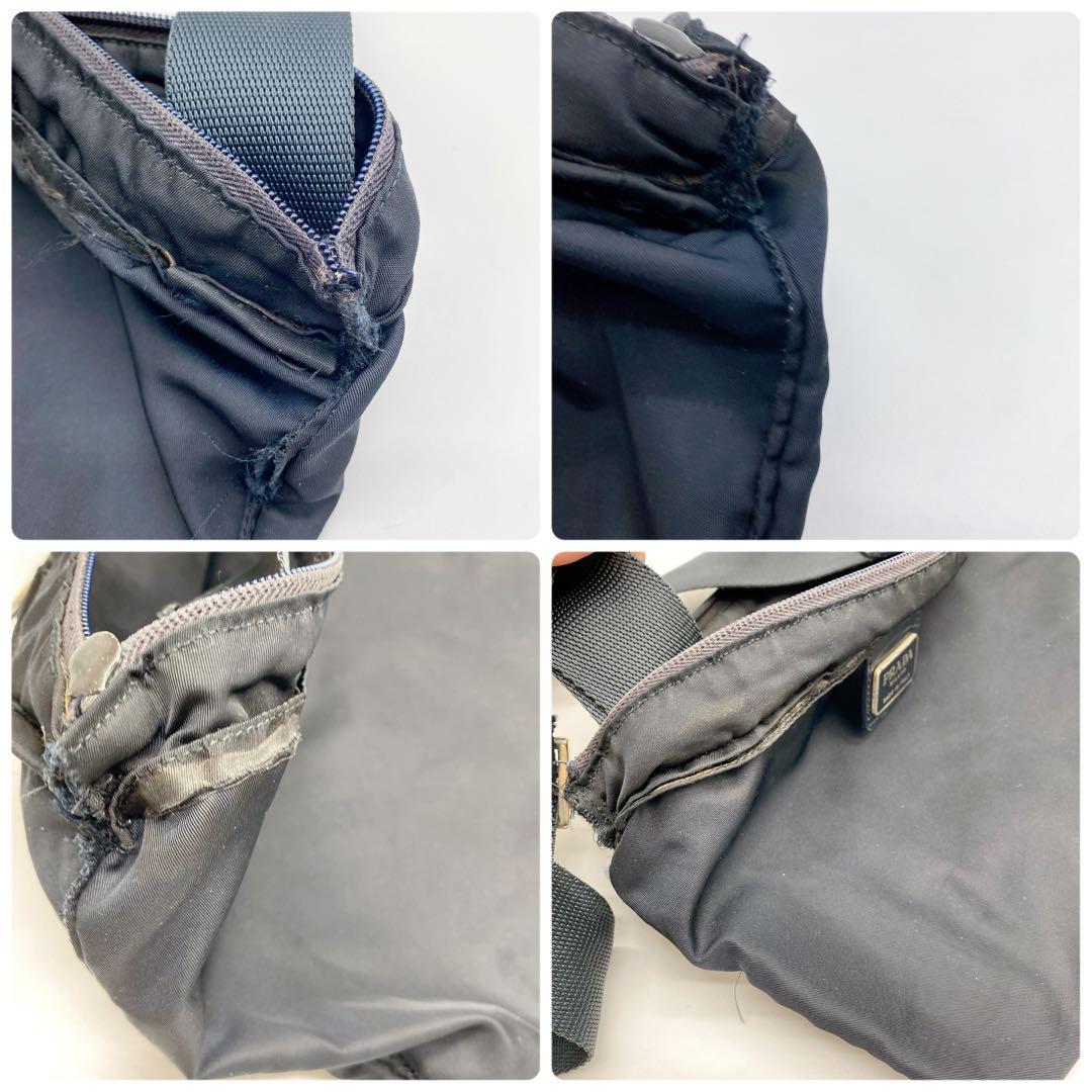 PRADA プラダ ナイロン ショルダーバッグ 三角ロゴ ブラック　男女兼用