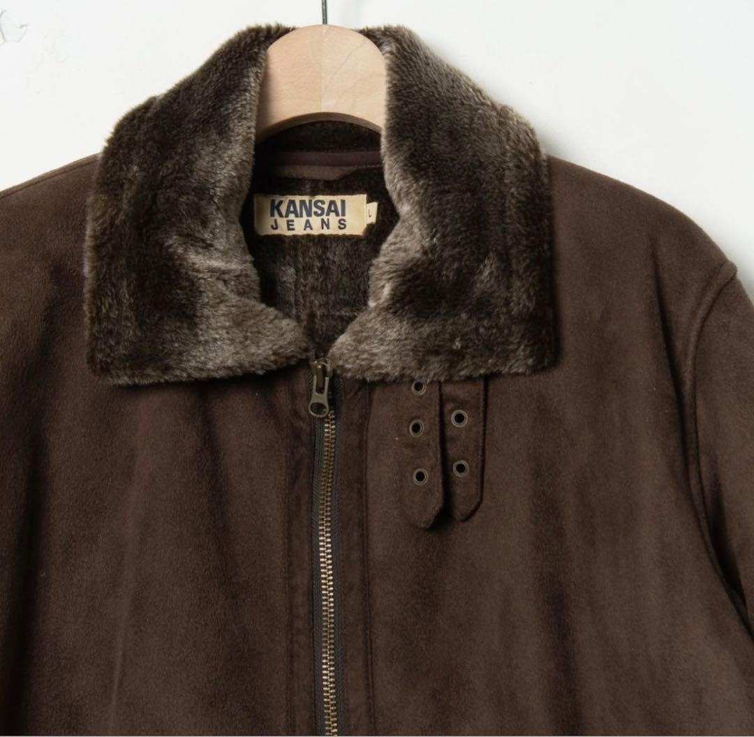 KANSAI JEANS カンサイジーンズ ムートンジャケット L 山本寛斎 - メルカリ