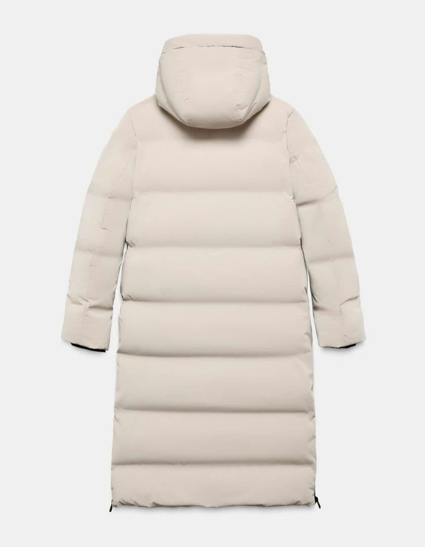 【新品タグ付】ZARA ウィンドプルーフフード付ロングラバー加工アノラックXXL