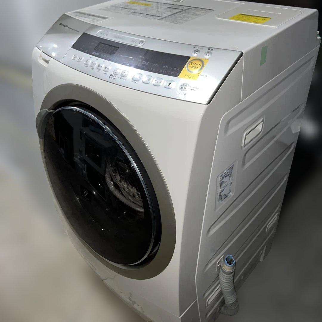 ⭐︎SHARPプラズマクラスター/10㌔ドラム式洗濯機/乾燥6㌔/まだまだバリバリ