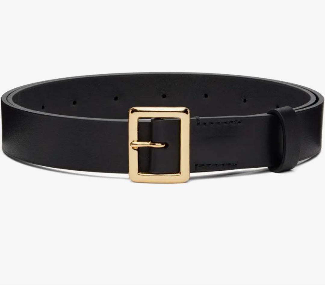 2025aw】オーラリー スクエアバックルベルト ブラック Mサイズ - メルカリ