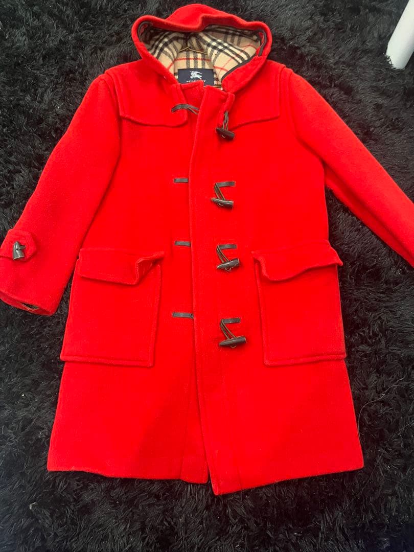 大きいサイズ バーバリー ダッフルコート ノバチェック レッド 2XL相当