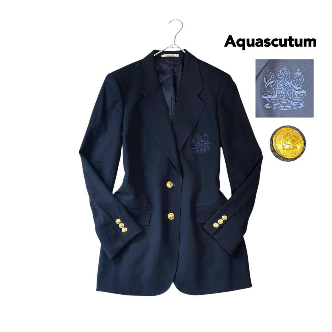 ほぼ未使用✨アクアスキュータム 金ボタン テーラードジャケット 11