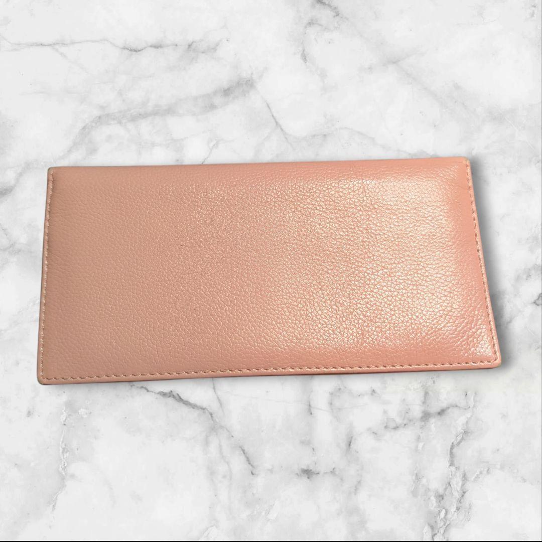 皇居 財布 ピンク レザー 長財布 ファスナー付き - メルカリ