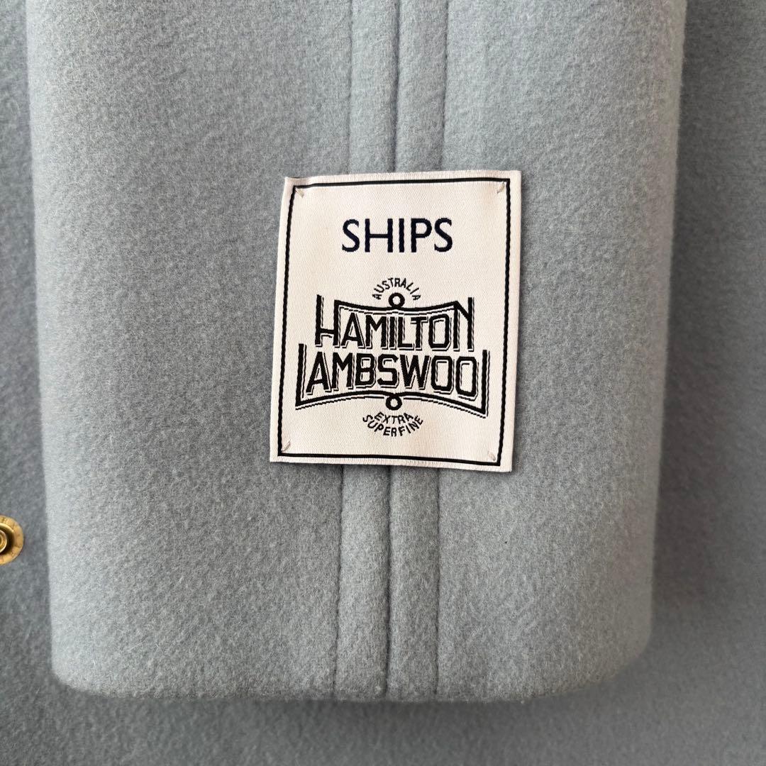 【美品】SHIPS HAMILTON フード・ノーカラー2way ウールコート