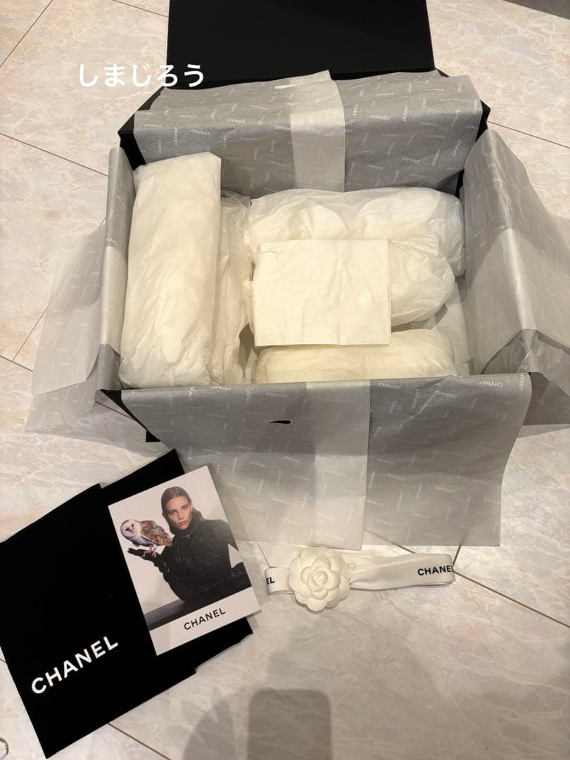 美品CHANEL マグネット式空箱　ショッパー　薄紙　保存袋　カメリアリボン CHANEL（シャネル） 未使用品 保存箱 空箱 マグネット式 保存袋