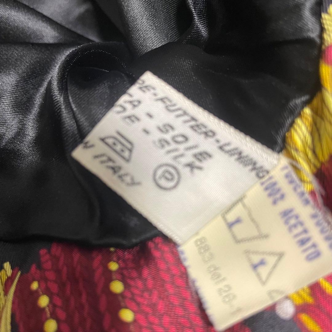 極美品 ヘルノカシミヤ混ステンカラーコート 裏地総柄シルク100