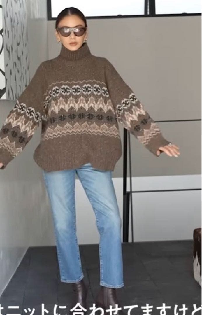 滝沢眞規子さん愛用【MAX MARA WEEKENDノルディック柄ニット］ - メルカリ