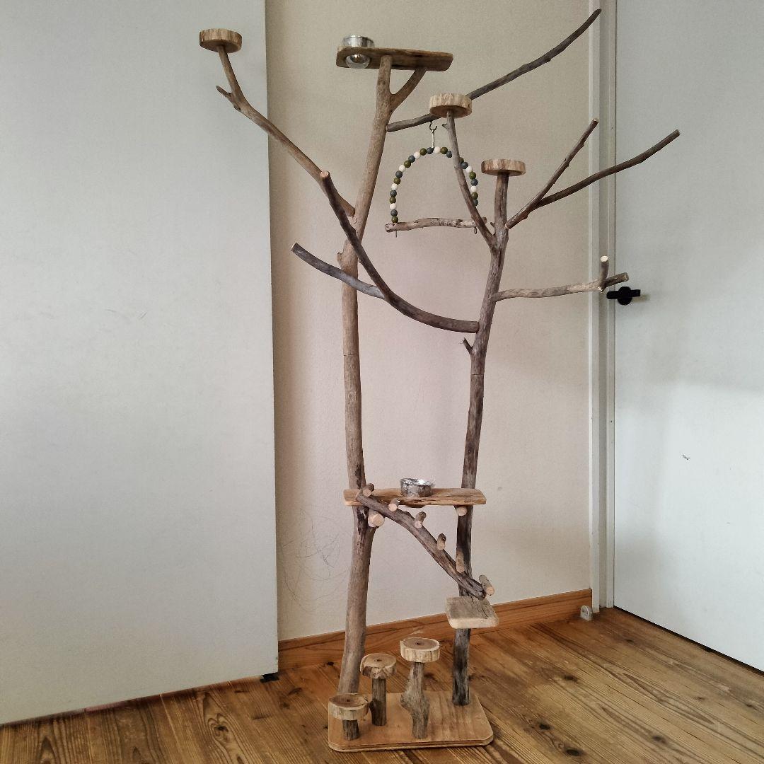 バードアスレチックジム大型 ㊶ 天然木 自然木 流木 インコ おもちゃ