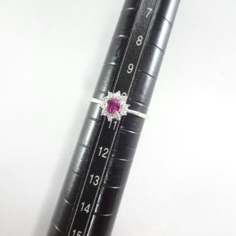 【Karin様】ルビー　ダイヤモンドリング　0.24ct　0.08ct　プラチナ