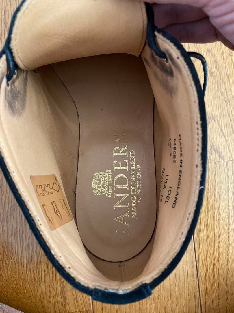 SANDERS uk9 マッドガード チャッカブーツ