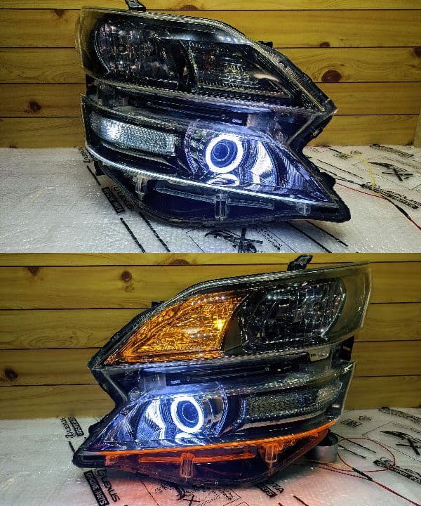 20ヴェルファイア ヘッドライト シーケンシャル イカリング 黄ばみ無し