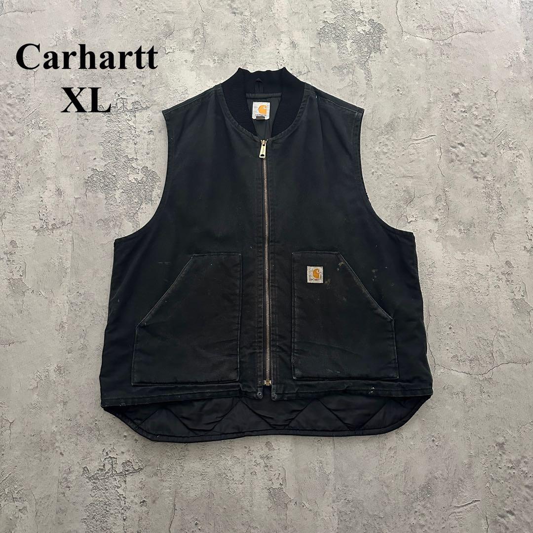 【Carhartt】カーハート（XL）ダックベスト＊フェード＊BLK＊ Carhartt（カーハート） ベストメンズ V01 MEN'S DUCK VEST ARCTIC