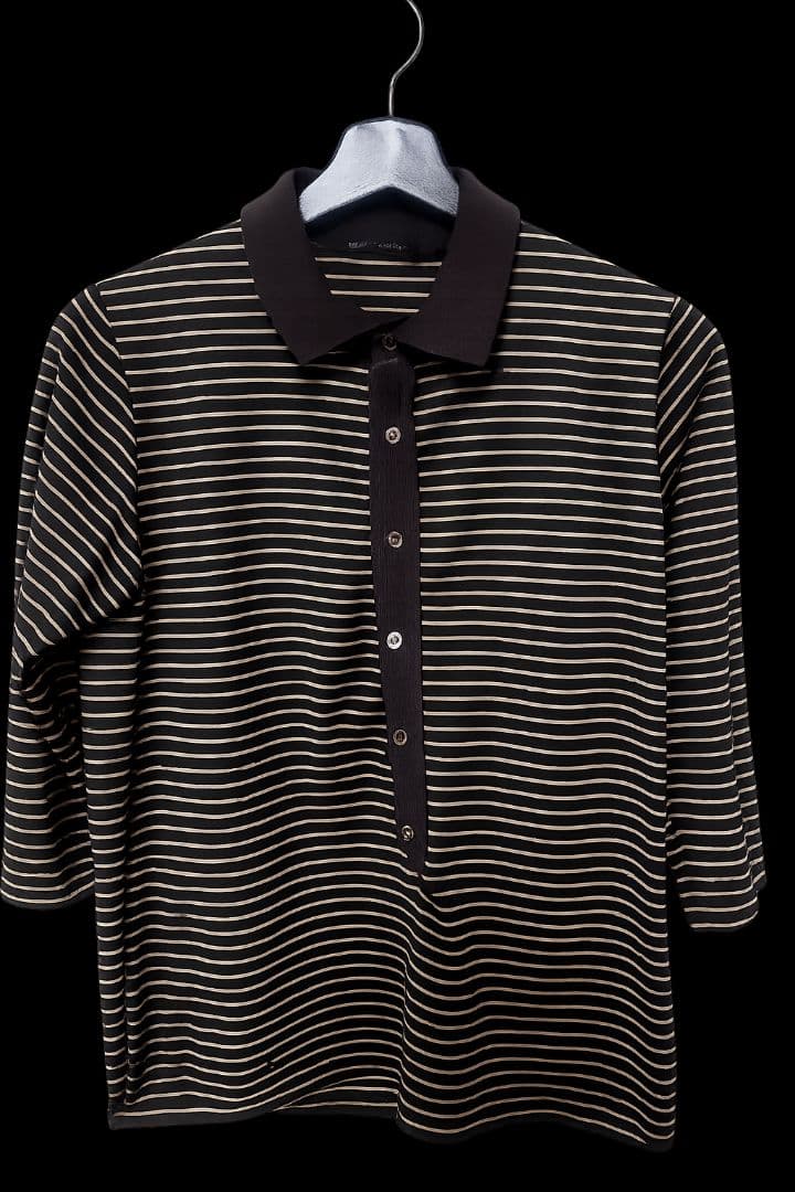 ロベルトコリーナ 46 七分袖 ポロシャツ ボーダー イタリア製 - メルカリ