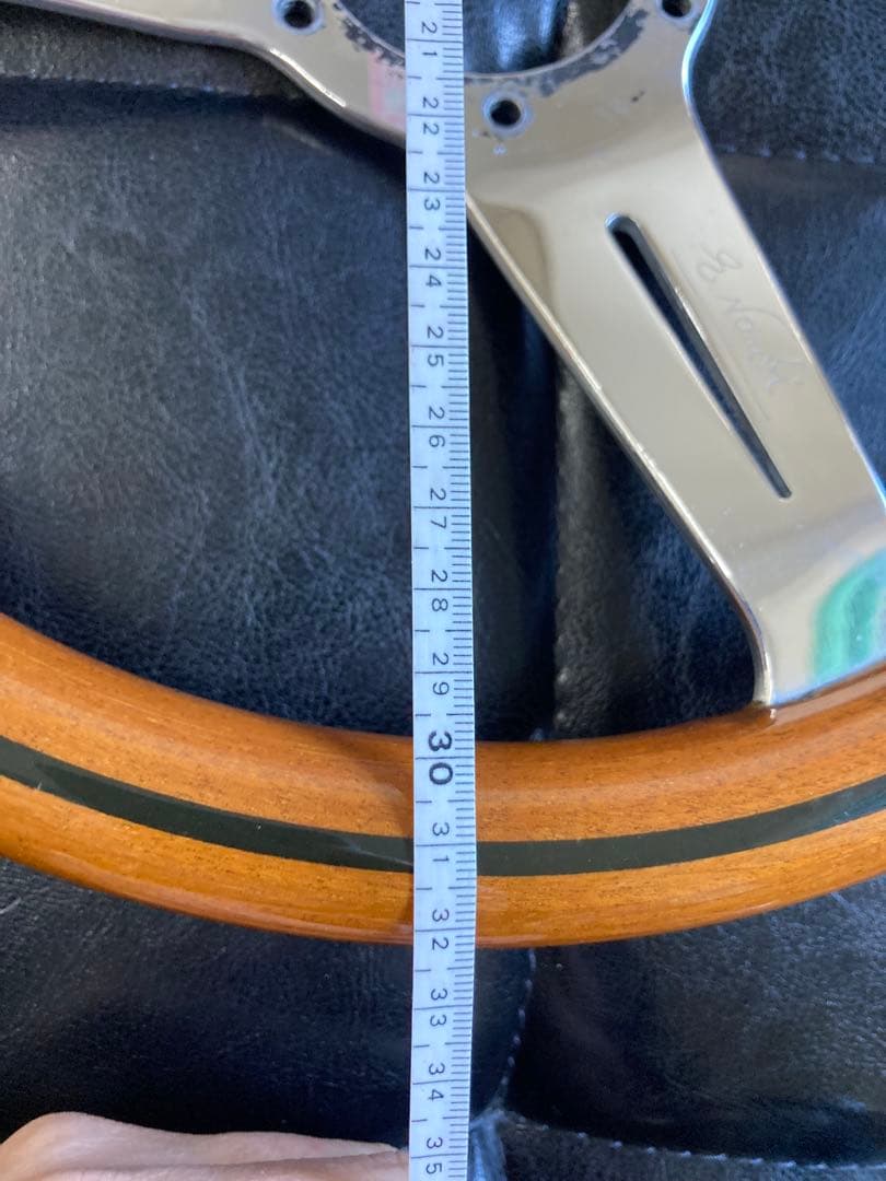 ナルディ 32.5cm ウッドステアリング ホーンボタンリングセット NARDI