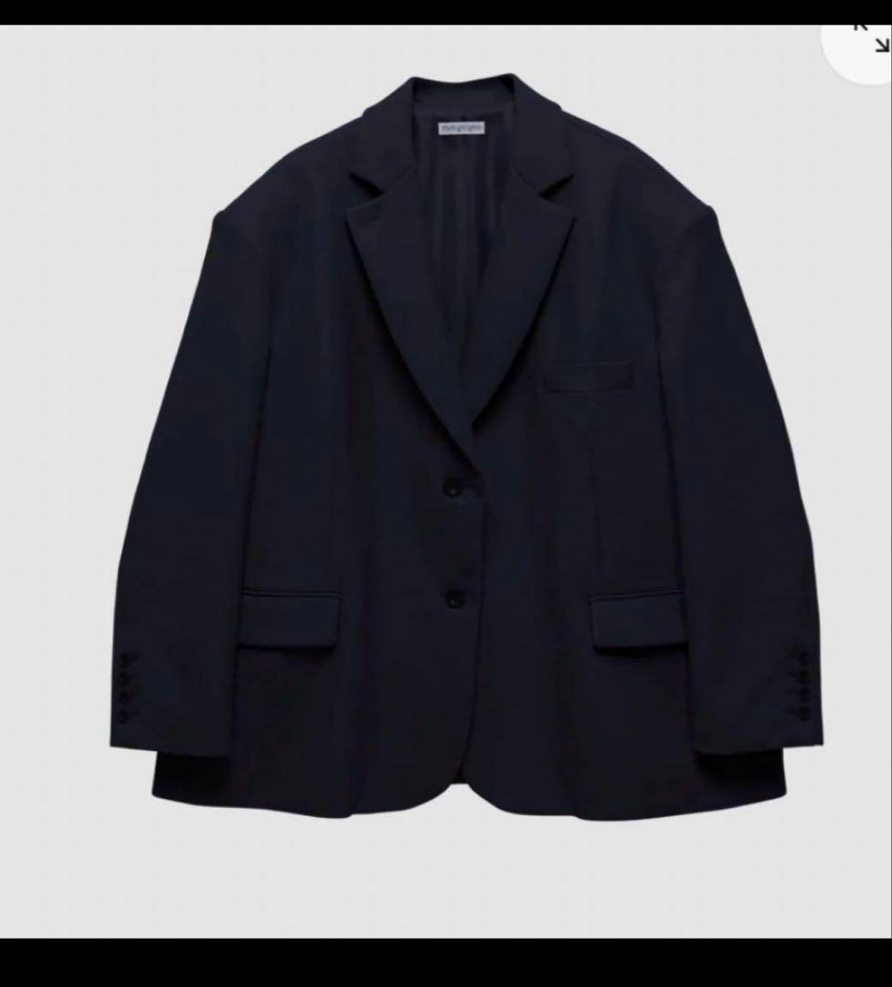 新品 thehighlights テーラードジャケット ネイビーブラック - メルカリ