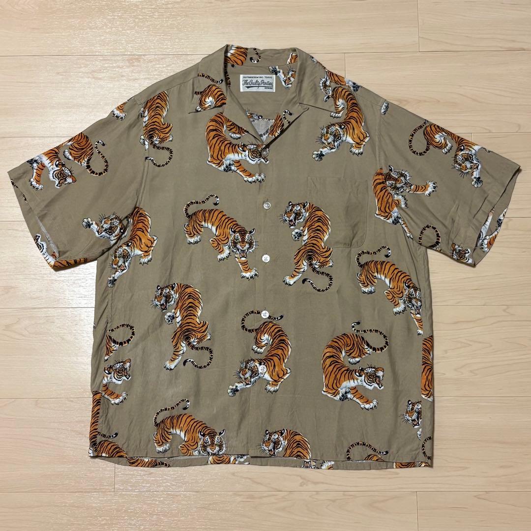 ワコマリア　WACKOMIRIA　アロハシャツ　虎柄　トラ　ティムリーハイ ワコマリア」がタトゥーアーティストのティム・リーハイとコラボ、虎柄