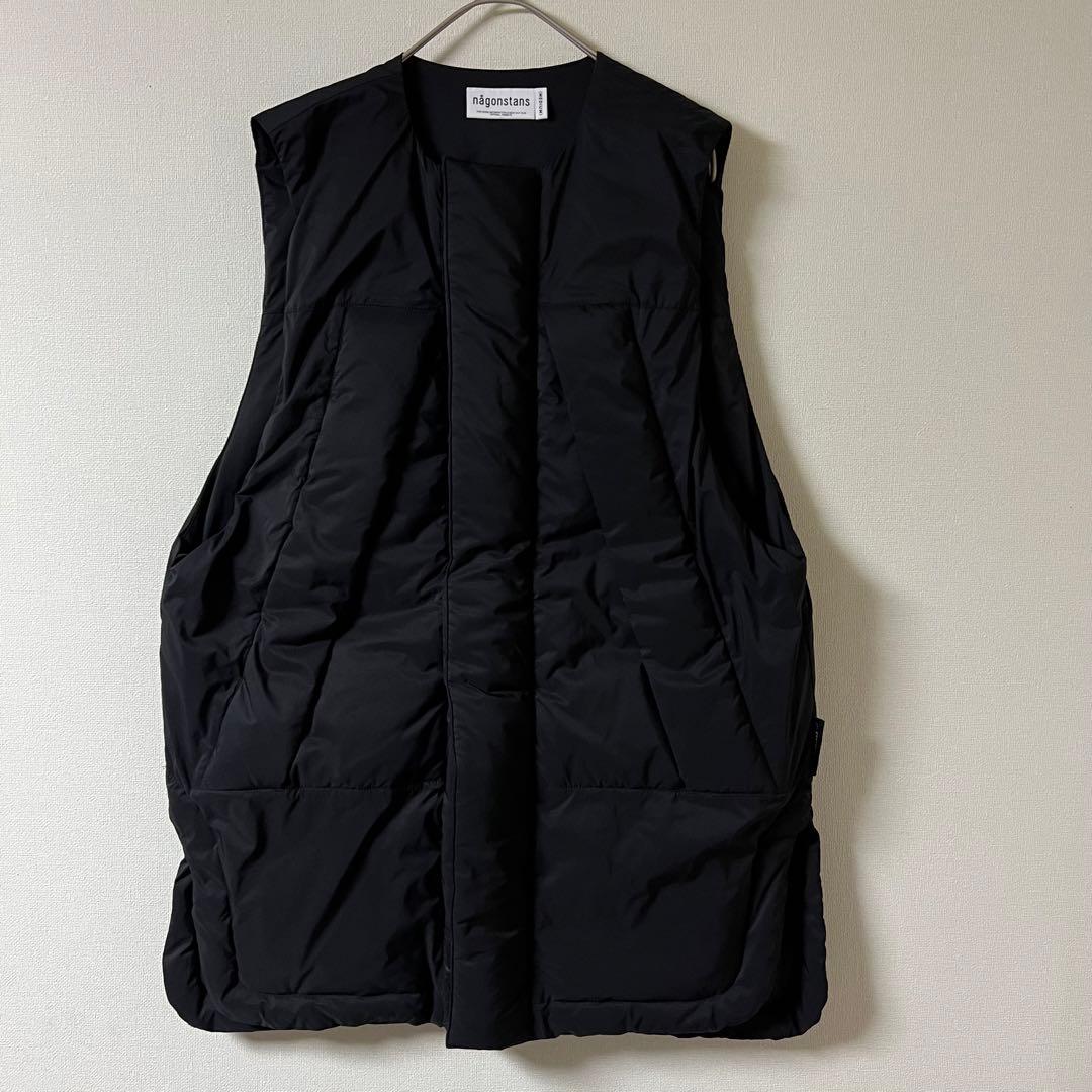 nagonstans/PERTEX ノーカラーダウンベスト/M/ブラック - メルカリ