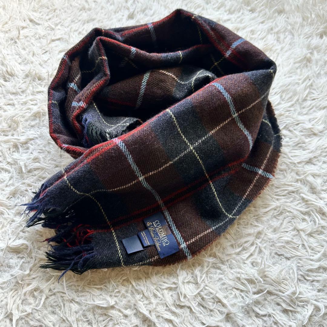 美品✨ブルックスブラザーズ コロンボ カシミヤ100% マフラー チェック