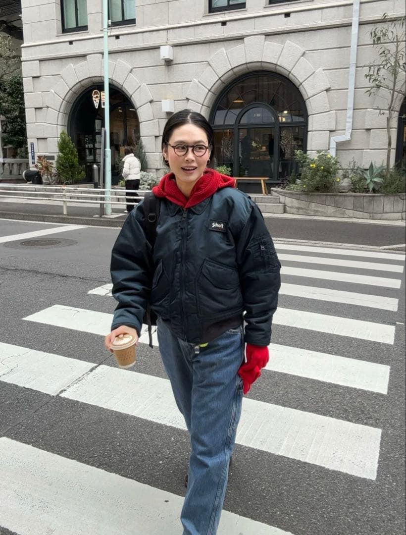 激レア田中シェン着Schott NYC flight jacket L Navy - メルカリ