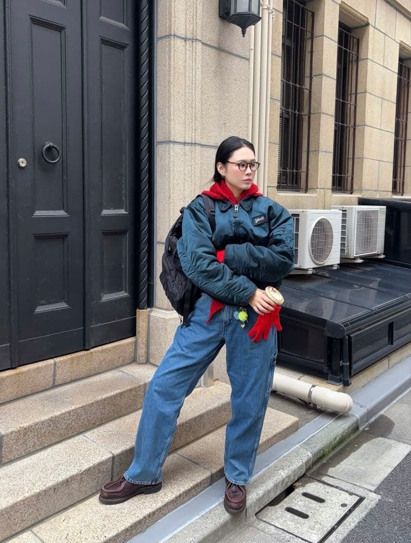 激レア田中シェン着Schott NYC flight jacket L Navy - メルカリ