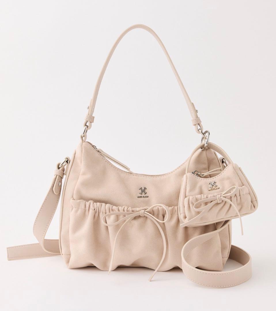 NICE CLAUP チャーム付きドロストバッグ one after another NICE CLAUP ショルダーバッグ バッグ 新色追加