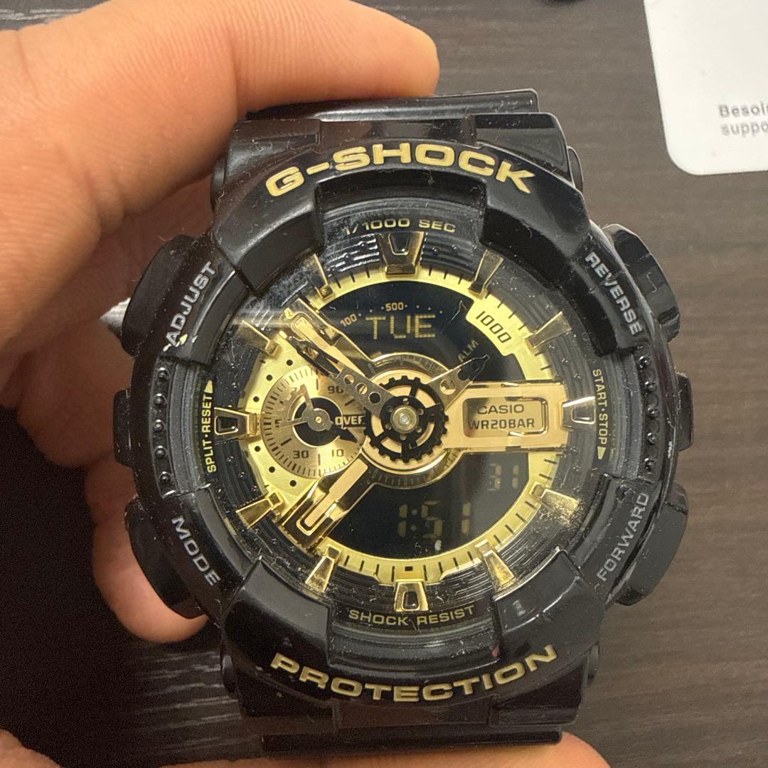 G-SHOCK デジタル腕時計 ブラック/ゴールド - メルカリ