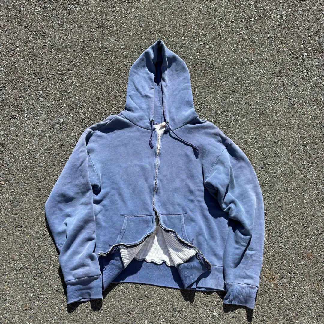 50s 60s vintage ジップ パーカー ダブルフェイス サンフェード - メルカリ