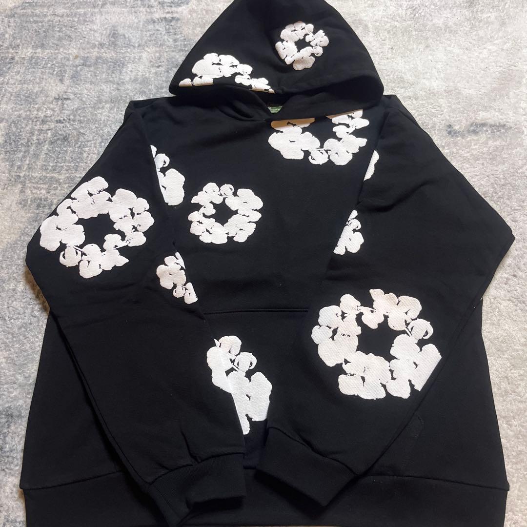 denim tears デニムティアーズ パーカー ブラック - メルカリ