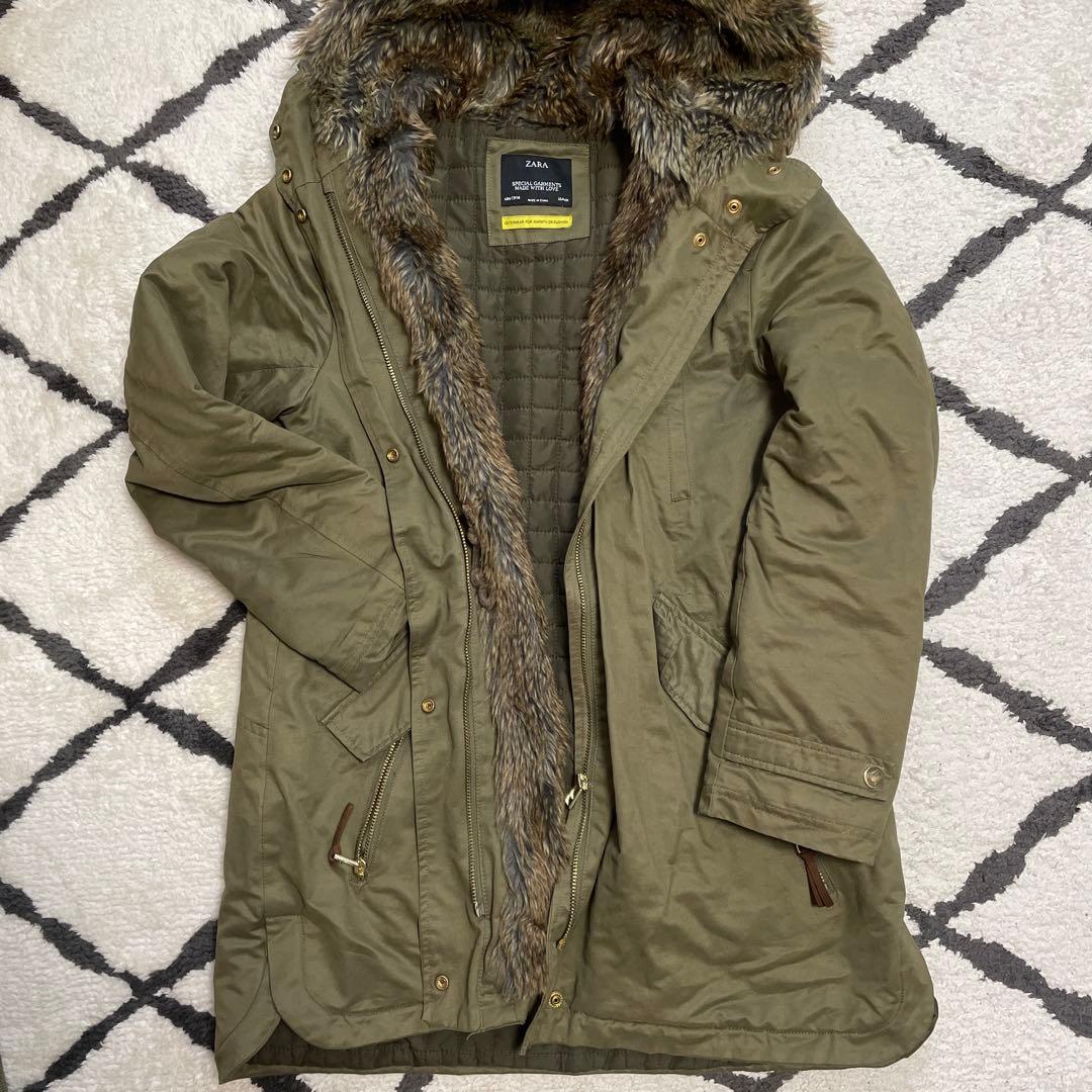 ZARA モッズコート カーキ オリーブグリーン - メルカリ