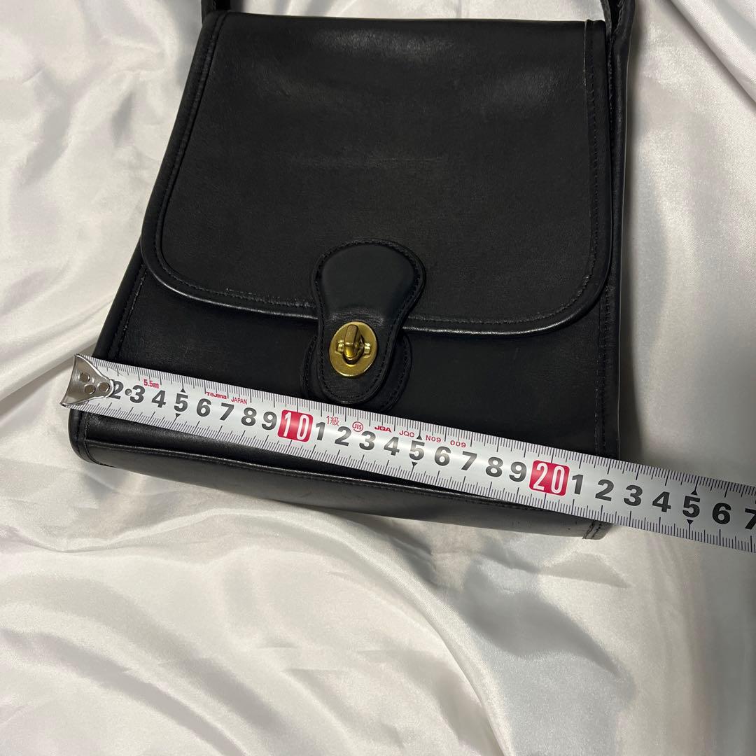 オールドコーチ9038ターンロック黒ショルダーバッグ ヴィンテージ